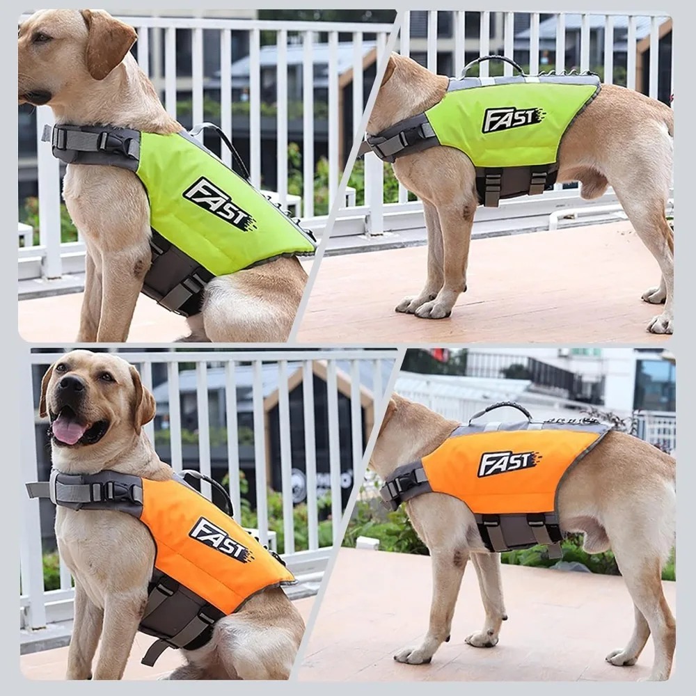 Life Jacket Buoyancy - Adjustable Pet Swimming Life Jacket Reflective