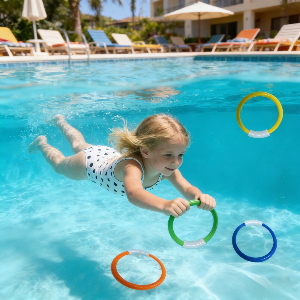 4 Colorful Diving Rings, For P - Aquatic Diving ulasan dan harga