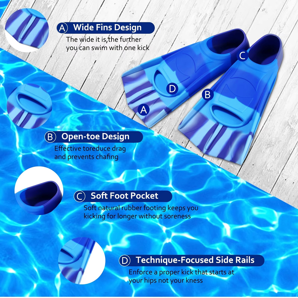 Silicone Swimming Flippers Sno - Snorkel Dry Top ulasan dan harga
