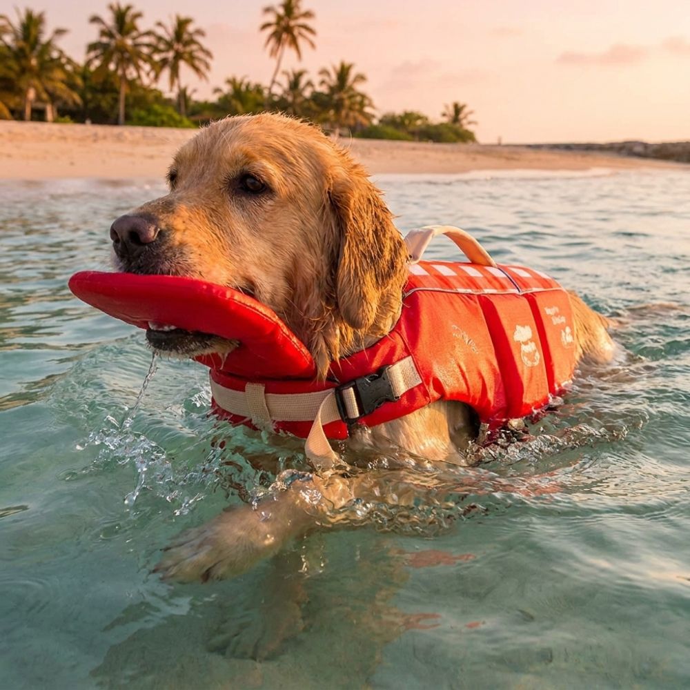 Waterproof Dog Life Jacket Adj - Life Jacket Buoyancy ulasan dan harga