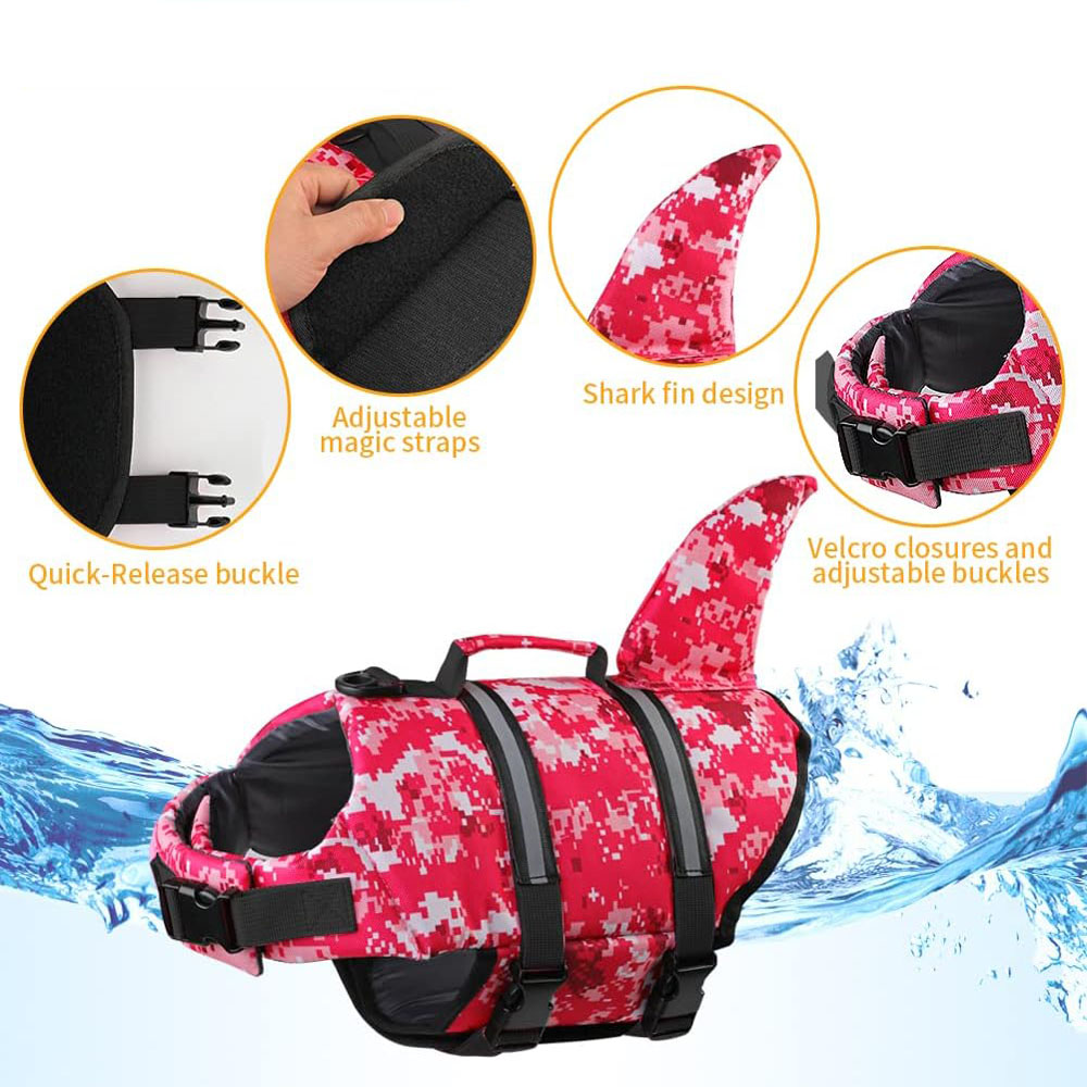 Dog Life Jacket Shark Ripstop  - Life Jacket Buoyancy ulasan dan harga