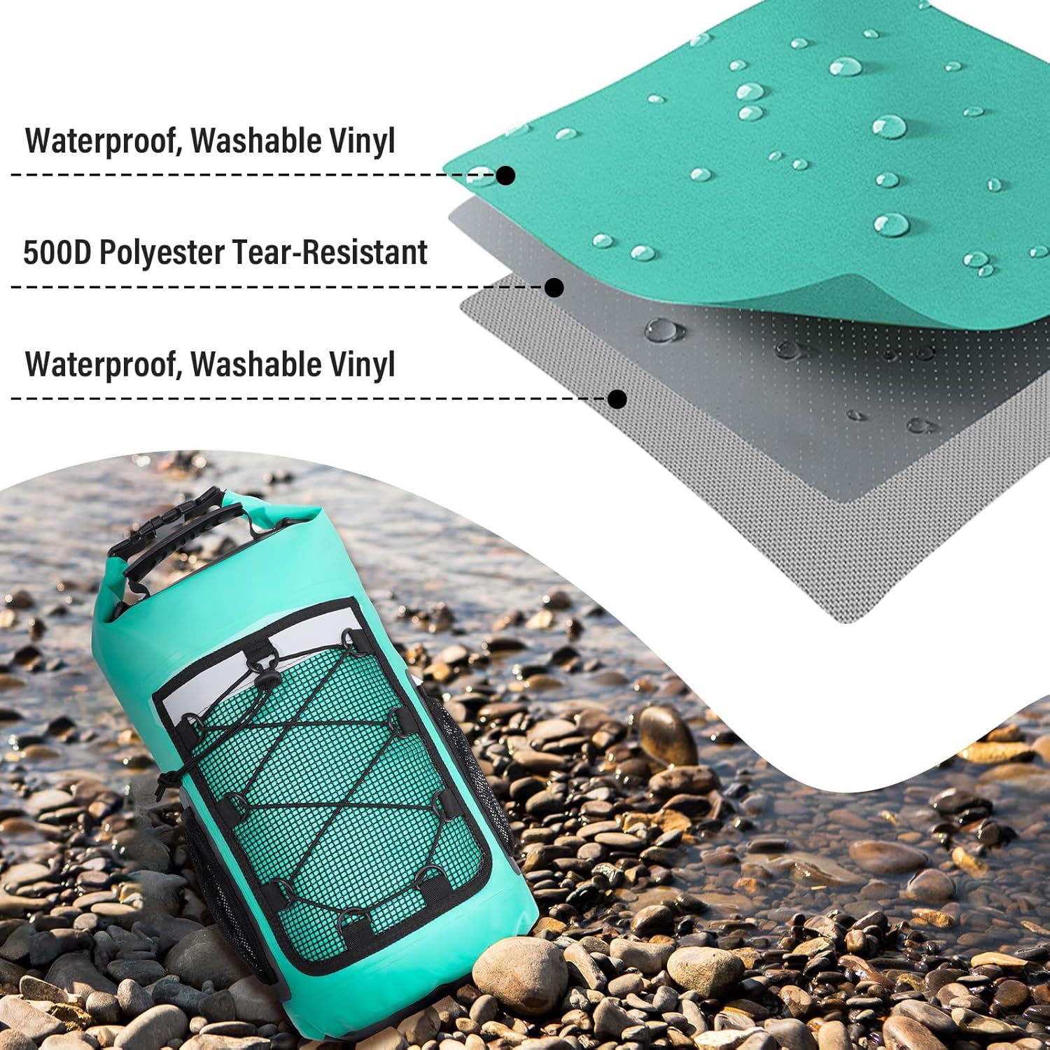 25L Waterproof Backpack Swimmi - Dry Bag Roll Top ulasan dan harga