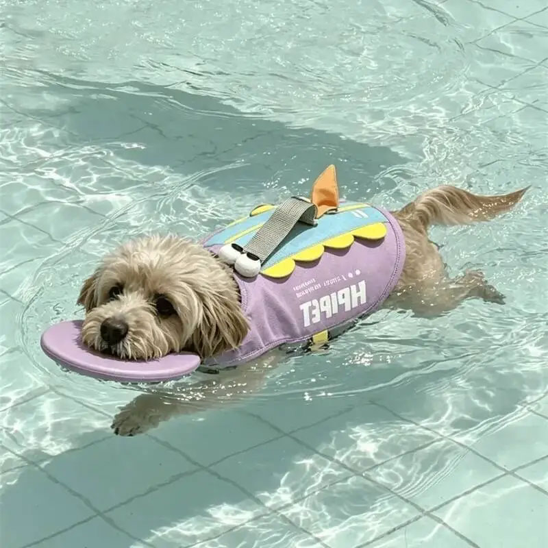 Dog Life Jacket Cute Shark Sha - Life Jacket Buoyancy ulasan dan harga